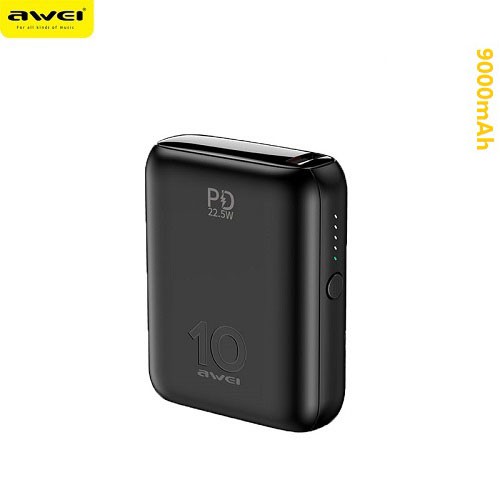 Sạc dự phòng AWEI P115K 9000mAh PD 22.5W kèm phụ kiện