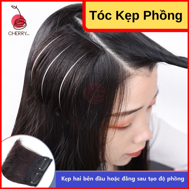 Tóc Kẹp Phồng Ngắn Tóc Giả Đẹp Như Thật Chất Liệu Tơ Cao Cấp, Phong Cách Hàn Quốc