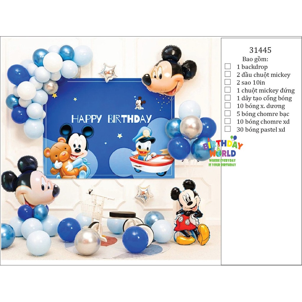 SET BÓNG SINH NHAT - ĐẦY ĐỦ PHỤ KIỆN KÈM PHÔNG IN TÊN TUỔI BÉ | BigBuy360 - bigbuy360.vn