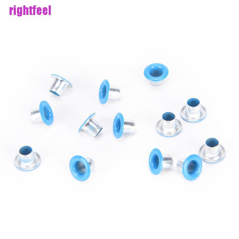 Rightfeel 100pcs 3mm Scrapbook Eyelet Random Mixed Color Metal eyelets For DIY clothes New