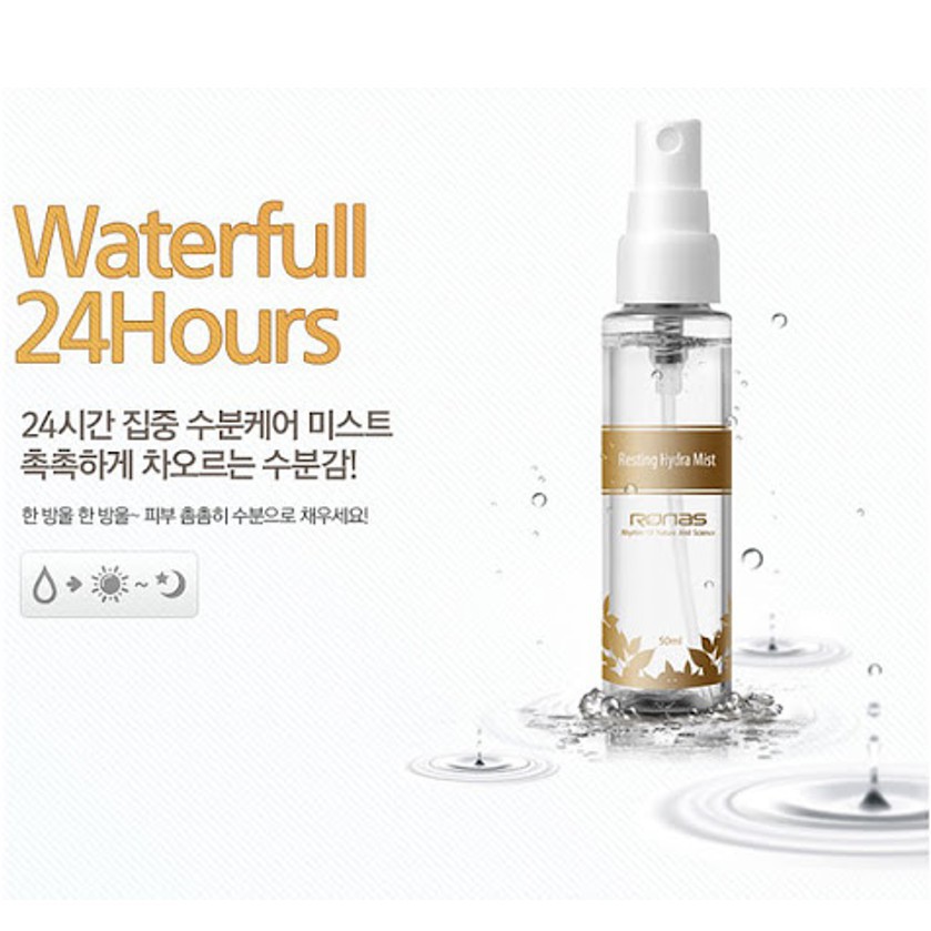 XỊT KHOÁNG RONAS 50ml - CẤP ẨM CHUYÊN SÂU 24h - PHỤC HỒI DA SAU CÁC LIỆU TRÌNH TẠI SPA - LÀM DỊU DA