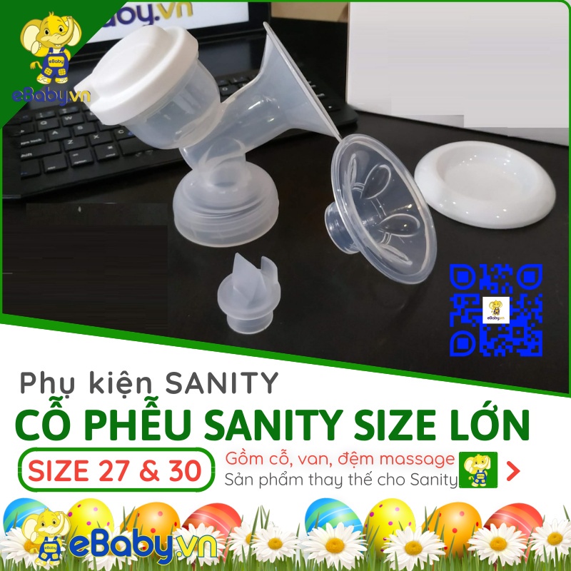 Cổ phễu máy hút sữa Sanity điện đôi 2 bên - Linh phụ kiện cỗ và phễu máy vắt sữa Sanity đôi CHÍNH HÃNG