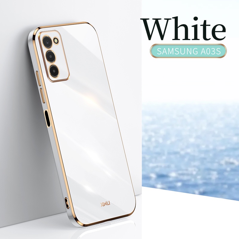 Ốp Điện Thoại Hình Vuông Mạ Chống Rơi Cho Samsung Galaxy A02S A03S A10S A20S A21S A30 A50