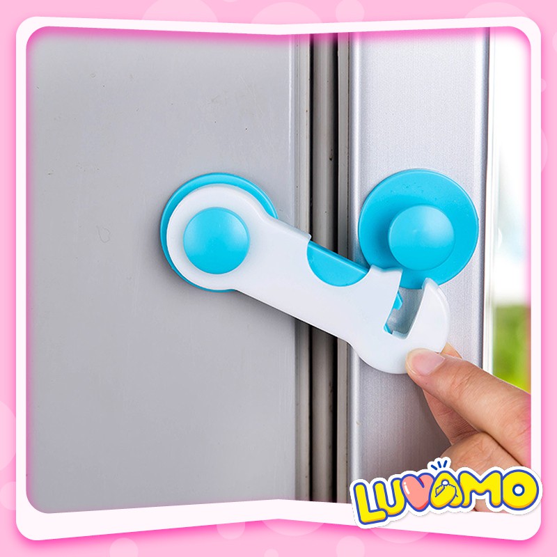 Khóa tủ lạnh chặn cửa chống kẹp cao cấp nhỏ ngọn chắc chắn an toàn cho bé AT07[sale9]