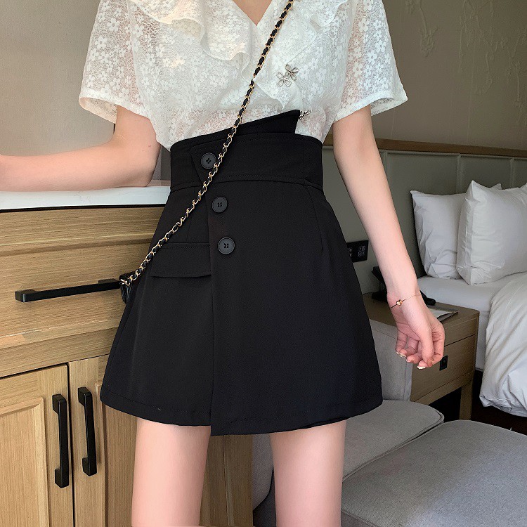 Quần Short Nữ Giả Váy Cạp Cao 3 Khuy Fullsize - Chân váy chữ A  ngắn chất tuyết mưa CV434 SUTANO | BigBuy360 - bigbuy360.vn