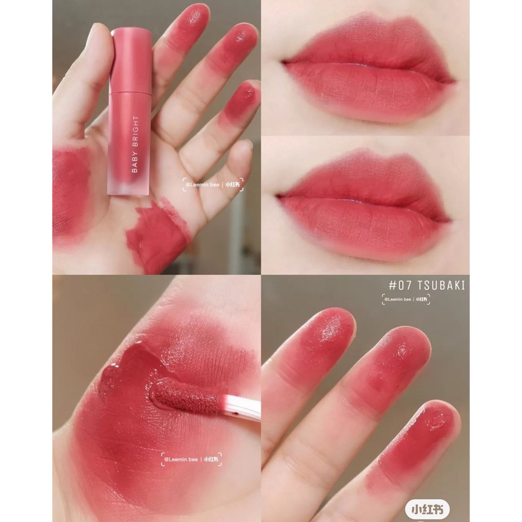 (Auth Thái) Son Hot Màu Hoa Anh Đào Lip &amp; Cheek Velvet Cherry Blossom Baby Bright