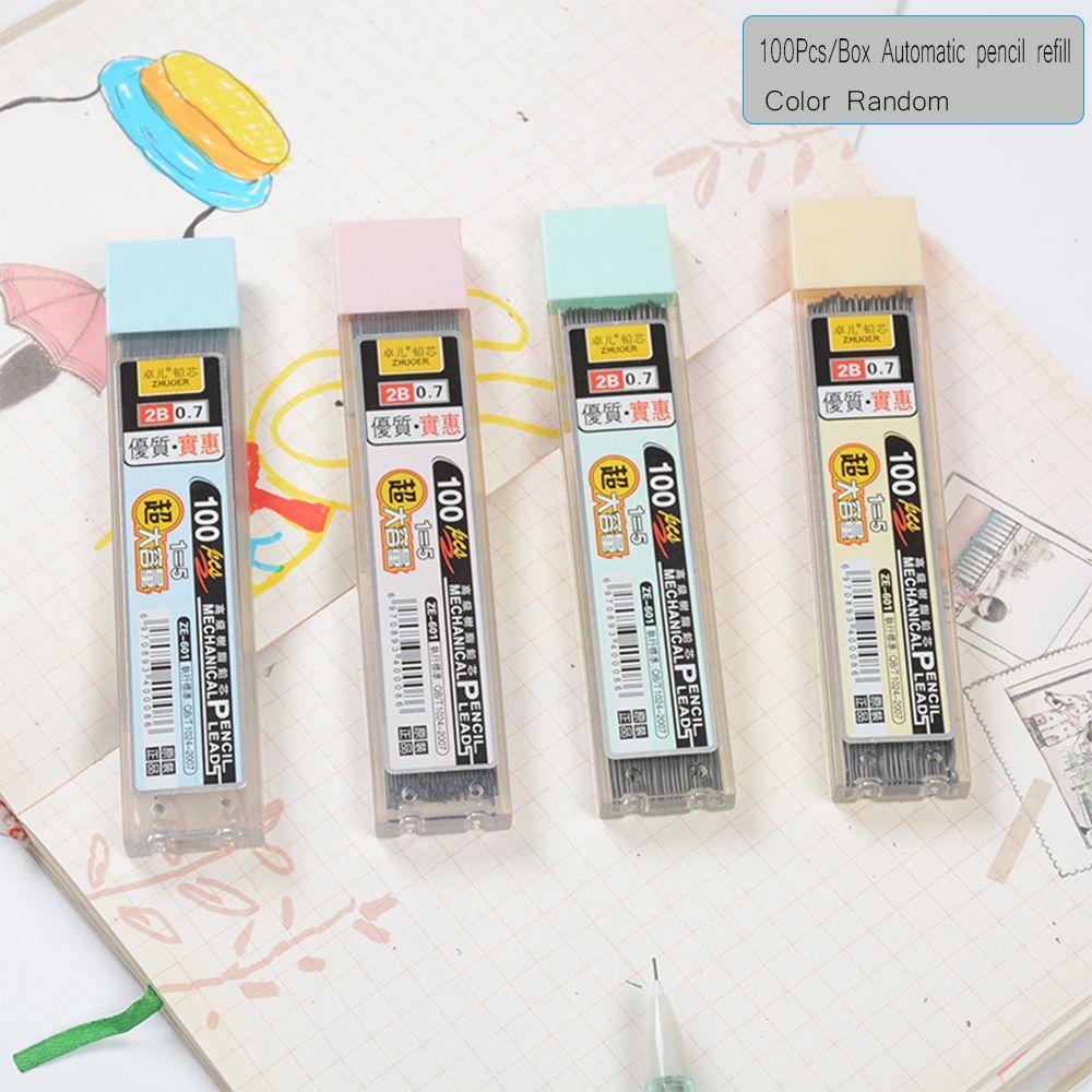 Hộp 100 Chì Graphite Thay Thế Tự Động Màu Cầu Vồng