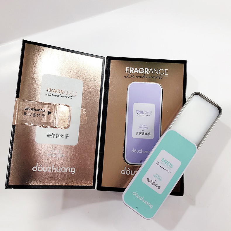 Nước Hoa Khô Dạng Sáp Douzhuang Xinh Xắn 3 Mùi Hương Dịu Nhẹ Kèm Hộp Đựng Cao Cấp | BigBuy360 - bigbuy360.vn