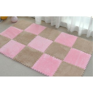 Miếng Thảm Lông Xốp Ghép Lót Sàn Kích Thước 30x30cm Nhiều Màu - Ảnh Thật Video