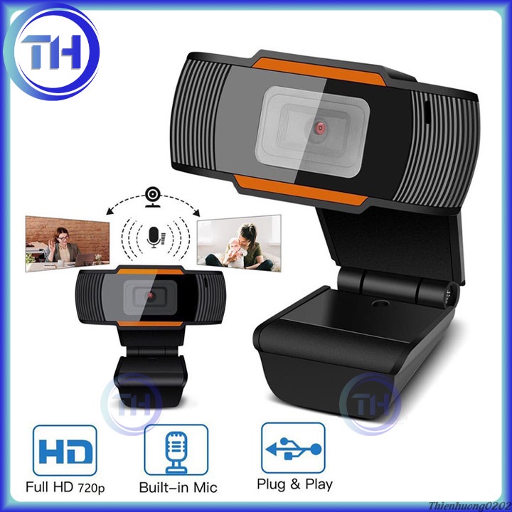 Webcam có mic cho máy tính , Webcam máy tính 720P Chuyên Dụng Cho Livestream Học Và Làm Việc Online - Bảo hành 12 tháng