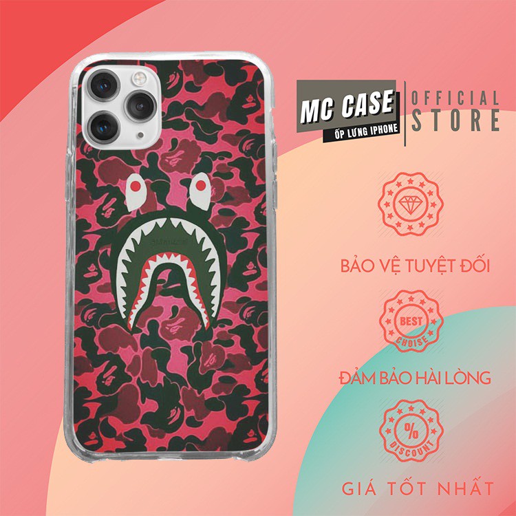 Ốp điện thoại Bape Răng Lởm Chởm New cho iphone 6/7/8/Plus/X/Xs/XsMax/Xr/11/Pro/12Mini/12 PROMAX BAPPOD00031