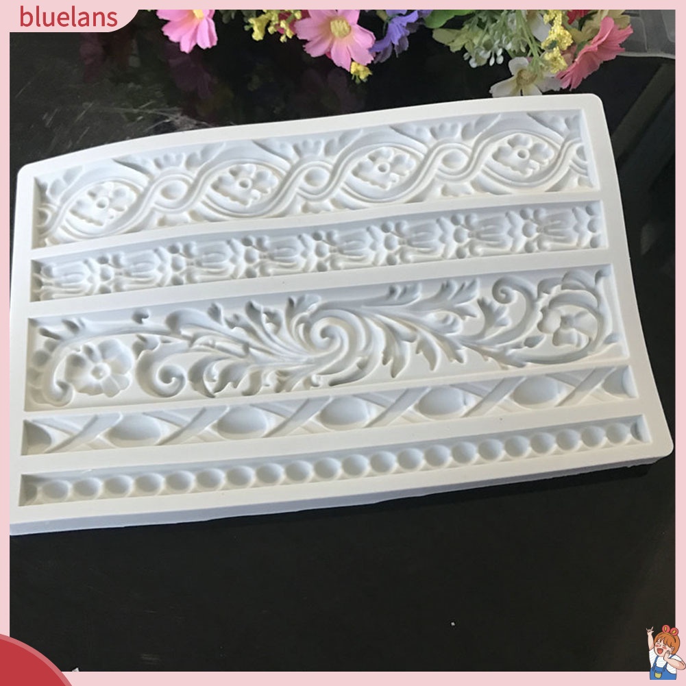 Bộ  Khuôn Silicone Tạo Hình Hoa Văn Trang Trí Bánh