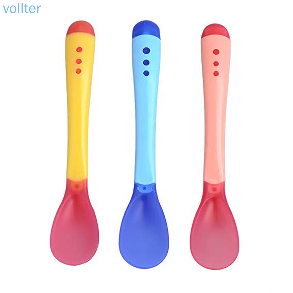 Set 3 Muỗng Nhựa Cho Bé Tập Ăn