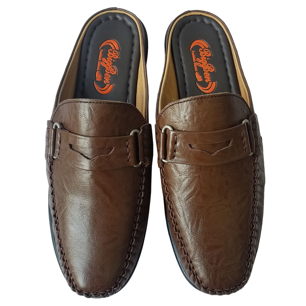 Dép Bít Mũi Nam BIGBEN Da Bò Thật Cao Cấp SB39