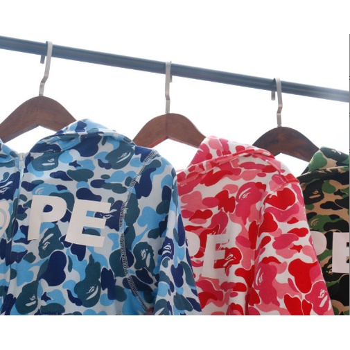 Áo Khoác Hoodie BAPE Họa Tiết Rằn Ri Cho Trẻ Em Phong Cách Mới 0818