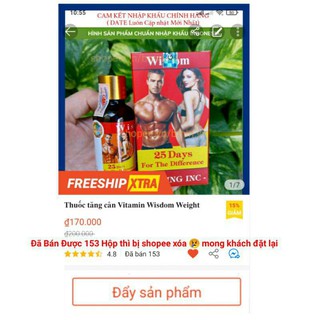 Thuốc Tăng Cân Wisdom Weight Indonesia, vitamin hỗ trợ tăng 3-5kg tự nhiên, không sụt cân an toàn