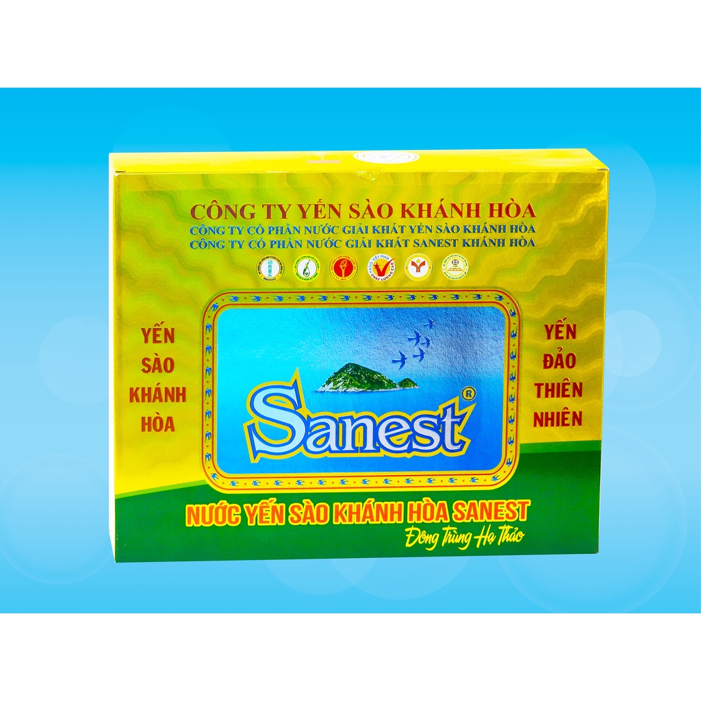 Nước Yến sào Khánh Hòa Sanest Đông trùng hạ thảo đóng lọ 70ml - 005H6