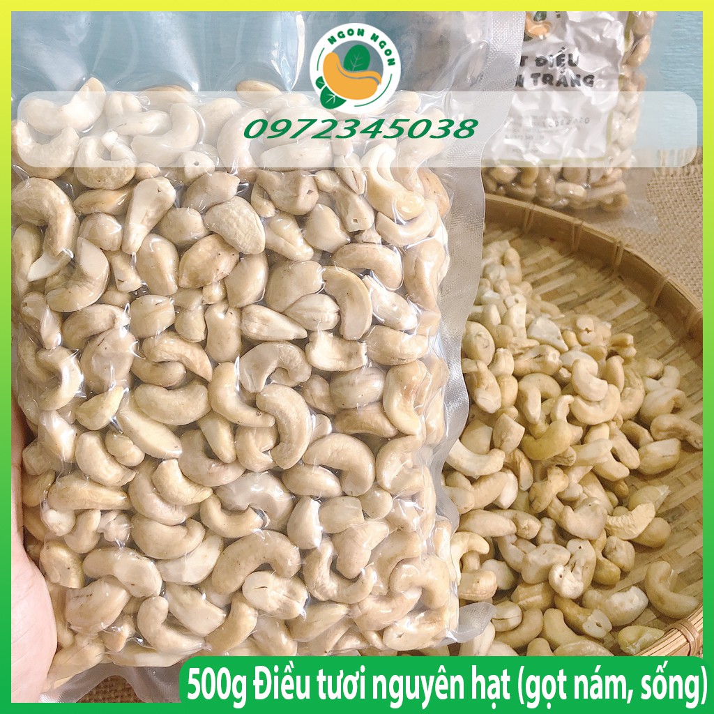500g Hạt điều tươi nguyên hạt (như hình)
