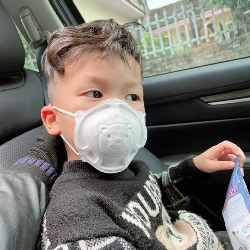 Khẩu trang gấu cho bé 6m-3y tuti thịnh phát set 3 chiếc