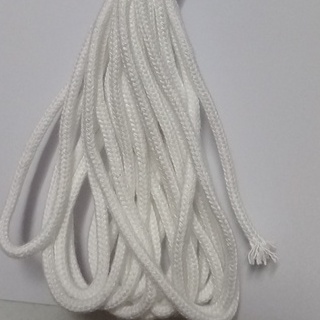 5-10met Dây dù, dây bông cotton tròn size 2.5mm màu trắng