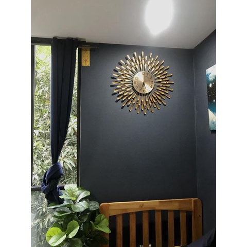 Đồng Hồ Treo Tường Trang Trí Decor - Mẫu Đồng Hồ Giọt Nước Vàng Tài Lộc - Trang Trí Nhà Cửa - BH 5 năm - D1Home - DT45
