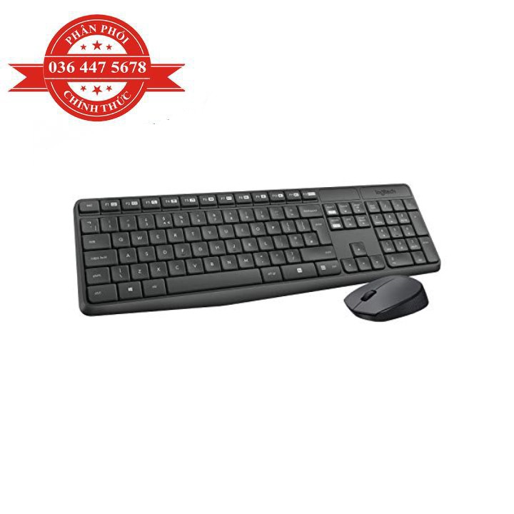 Combo Bàn Phím Chuột Không Dây LOGITECH MK235 - Hàng Chính Hãng