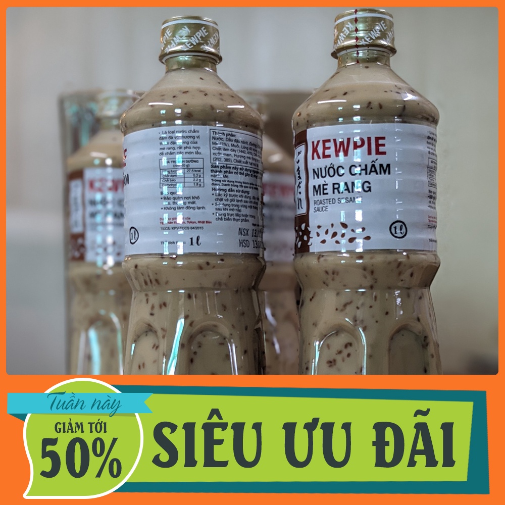 Chai sốt mè rang kewpie 1 lít thơm ngon, béo ngậy