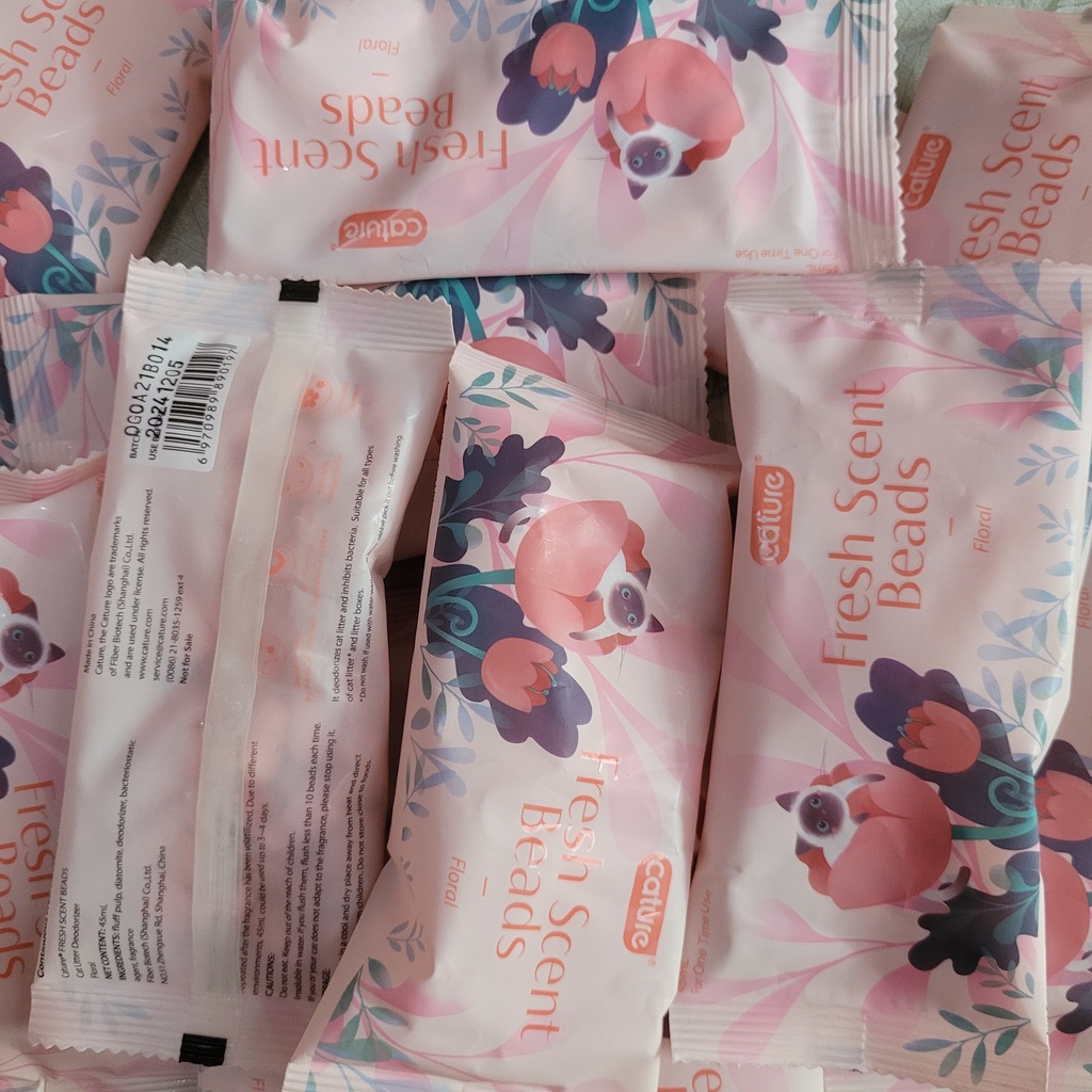 Viên Thơm Khử Mùi Cature Hạt khử mùi cát vệ sinh cho mèo túi nhỏ 10g