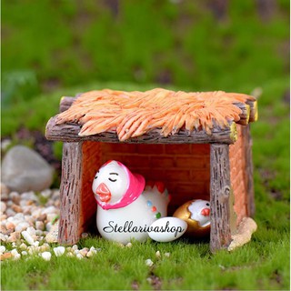 Mô hình đàn gà trang trí tiểu cảnh, terrarium, stellariva