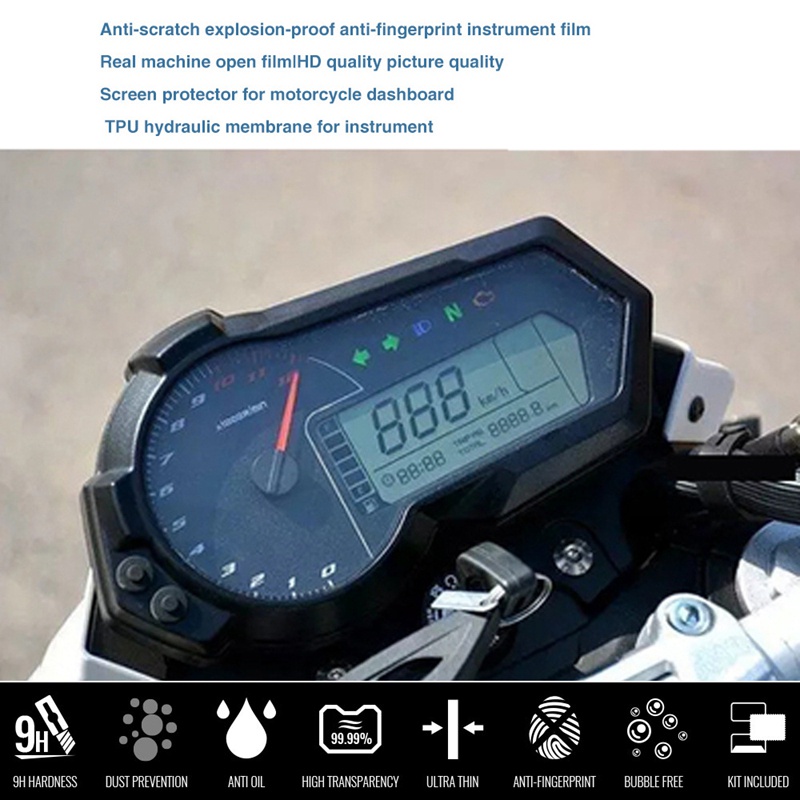 Set 2 Tấm Phim TPU Bảo Vệ Đồng Hồ Đo Tốc Độ Xe Mô Tô BENELLI TNT135 TNT125 (BJ125-3E)