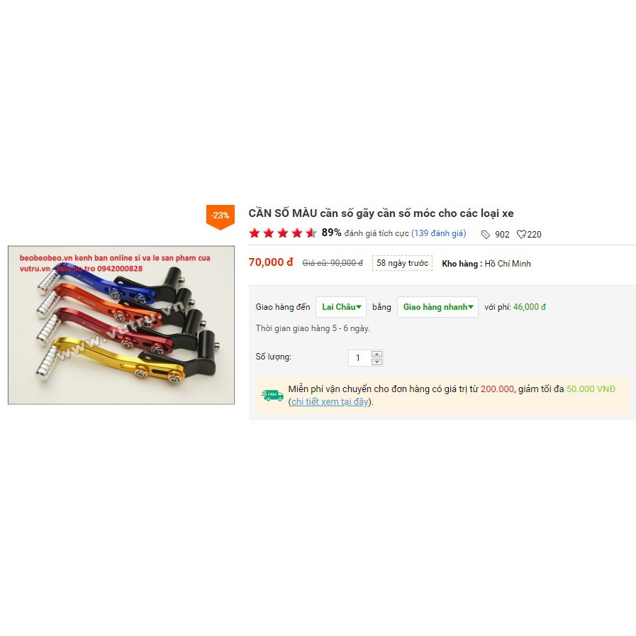 Cần số móc màu