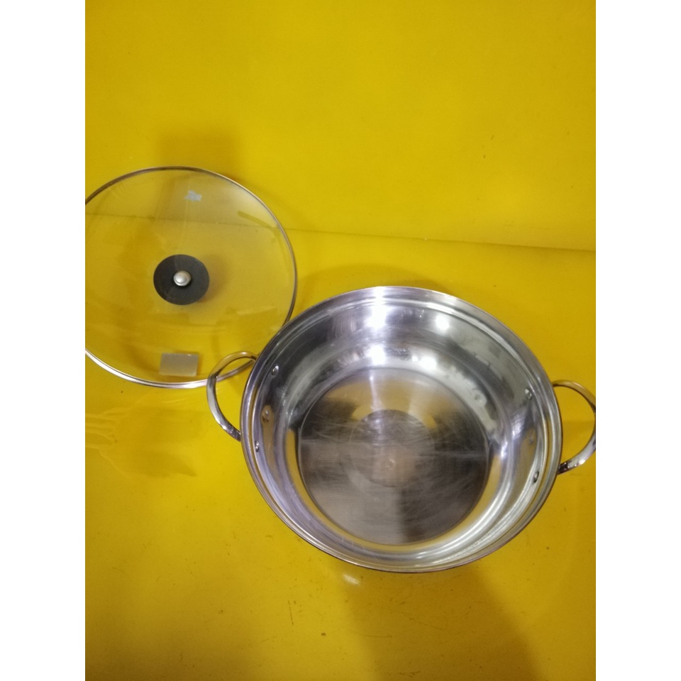 Nồi inox nội địa Nhật, size 25cm, cao 8cm (mã 662), Dùng được bếp từ