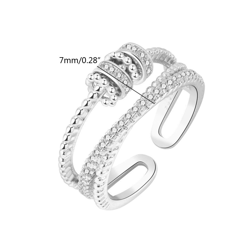 Nhẫn Đính Hạt Xoay Chống Căng Thẳng Dành Cho Nam Nữ