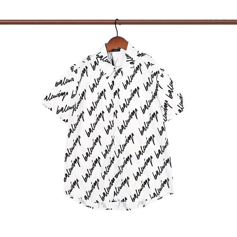 Áo Thun cotton Ngắn Tay In Chữ Balenciaga Thời Trang Cho Nam Nữ