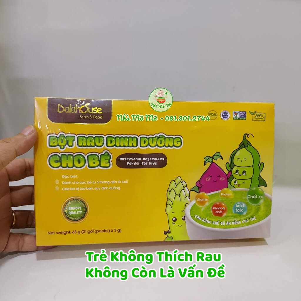 Bột rau củ hữu cơ cho bé ăn dặm Dalahouse lẻ 1 gói - Nhà Mỡ