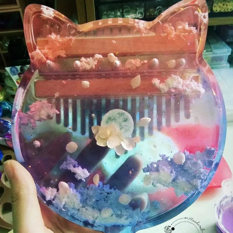 Đàn Kalimba mèo handmade bằng resin độc đáo