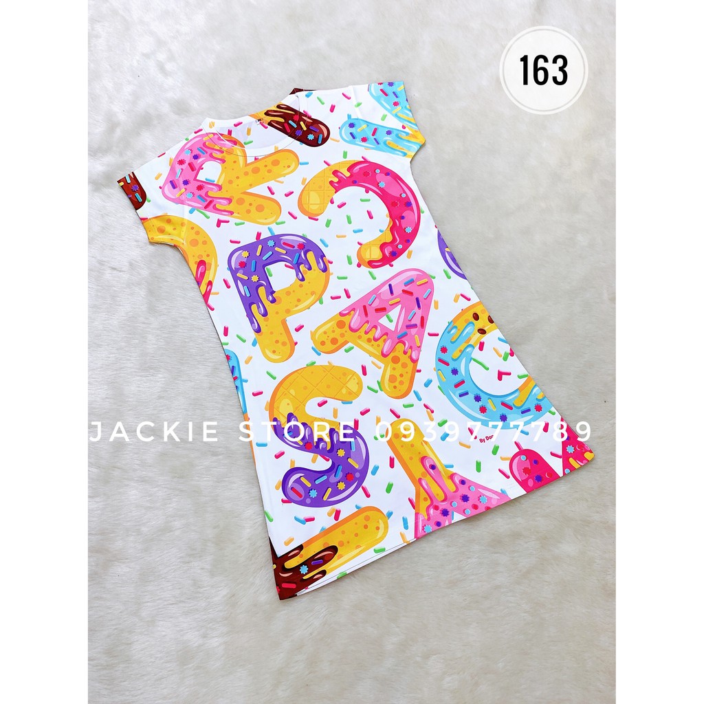 Đầm hoạ tiết bánh 3D