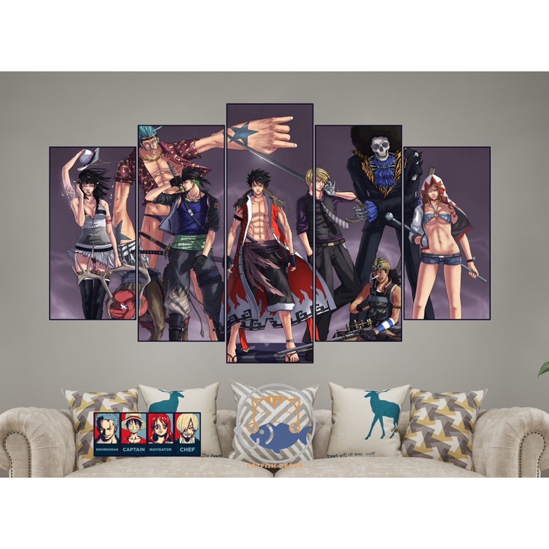 TRANH DÁN TƯỜNG trang trí phòng home decor ONE PIECE ANIME BỘ 3