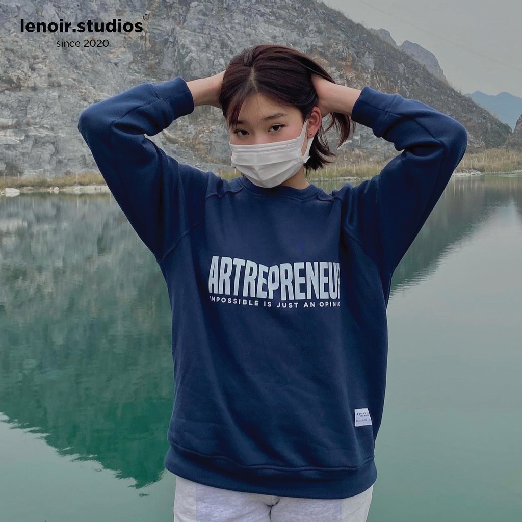 Áo Sweater Artrepreneur nam nữ Unisex Lenoir Studios Chất Nỉ Bông cao cấp, form Oversize