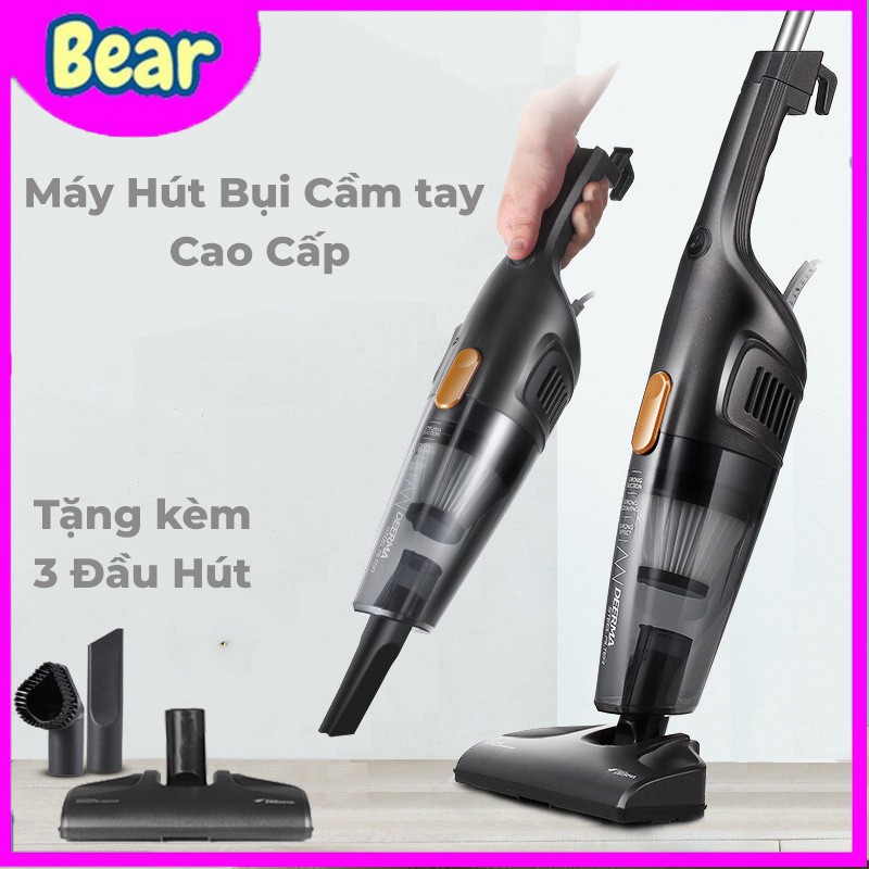 Máy hút bụi cầm tay Deerma DX115C lực hút 14kPa tặng kèm 3 đầu hút [ BẢO HÀNH 1 ĐỔI 1 trong 7 ngày ]