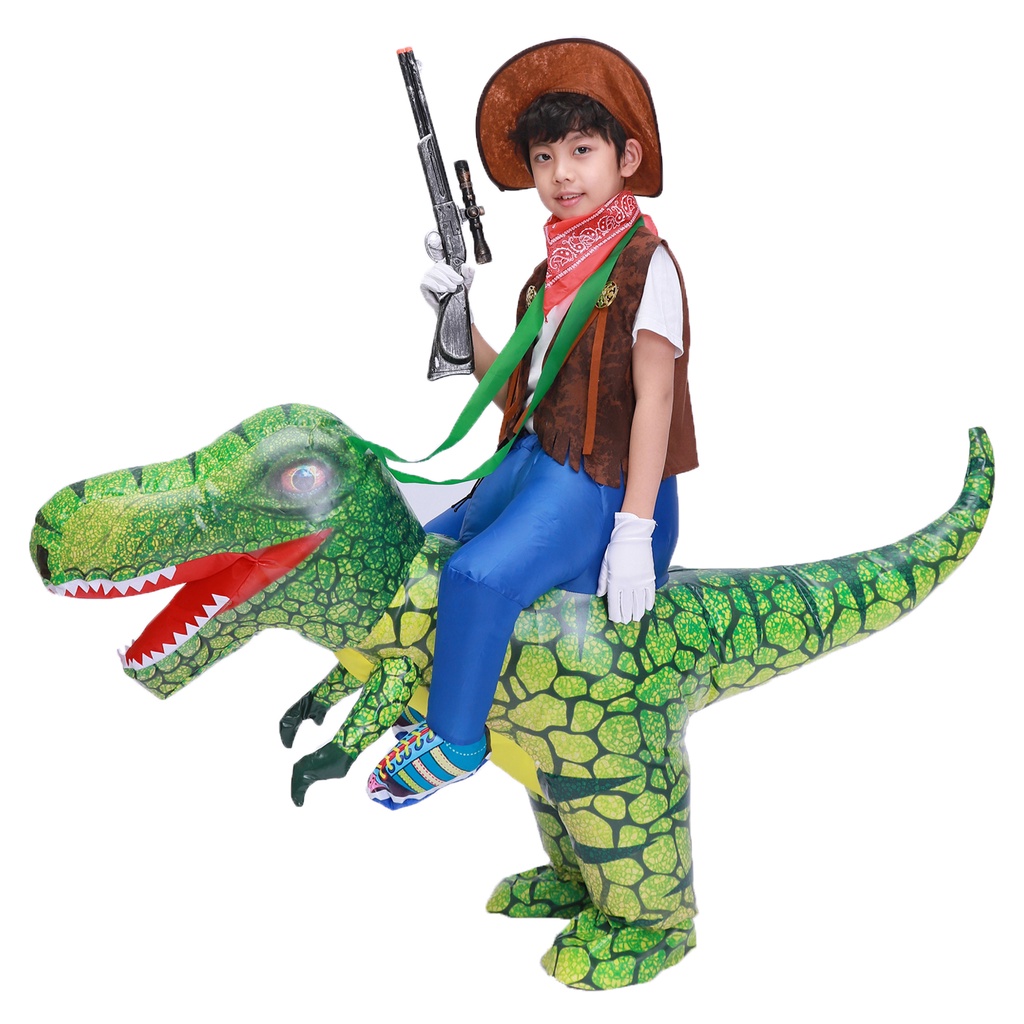 Bộ Đồ Bơm Hơi Hóa Trang Khủng Long 3D Cho Bé Dịp Halloween
