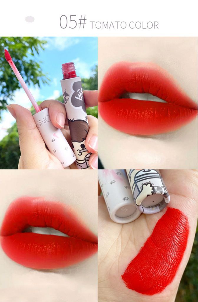 [Hàng mới về] Set son kem Vongee dưỡng ẩm màu lì chống thấm nước không dính vào ly uống | BigBuy360 - bigbuy360.vn