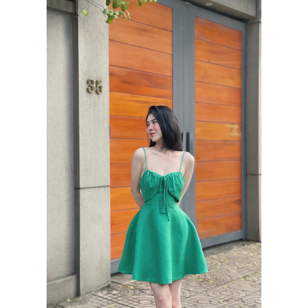 Đầm 2 dây chữ A tôn dáng chất Linen Mềm Mại