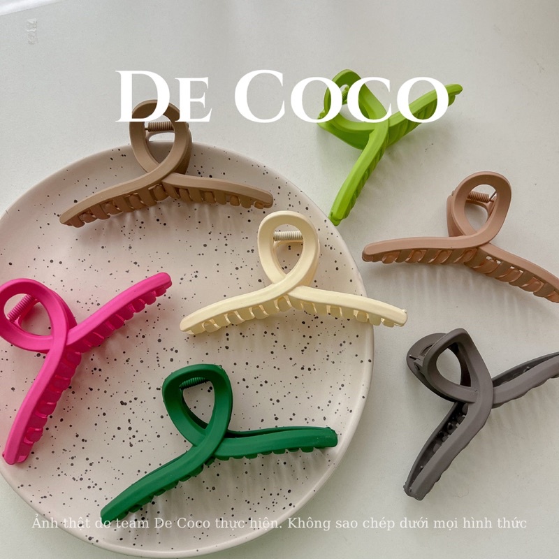 Kẹp tóc nữ DECOCO ACC Hàn Quốc xoắn nhựa