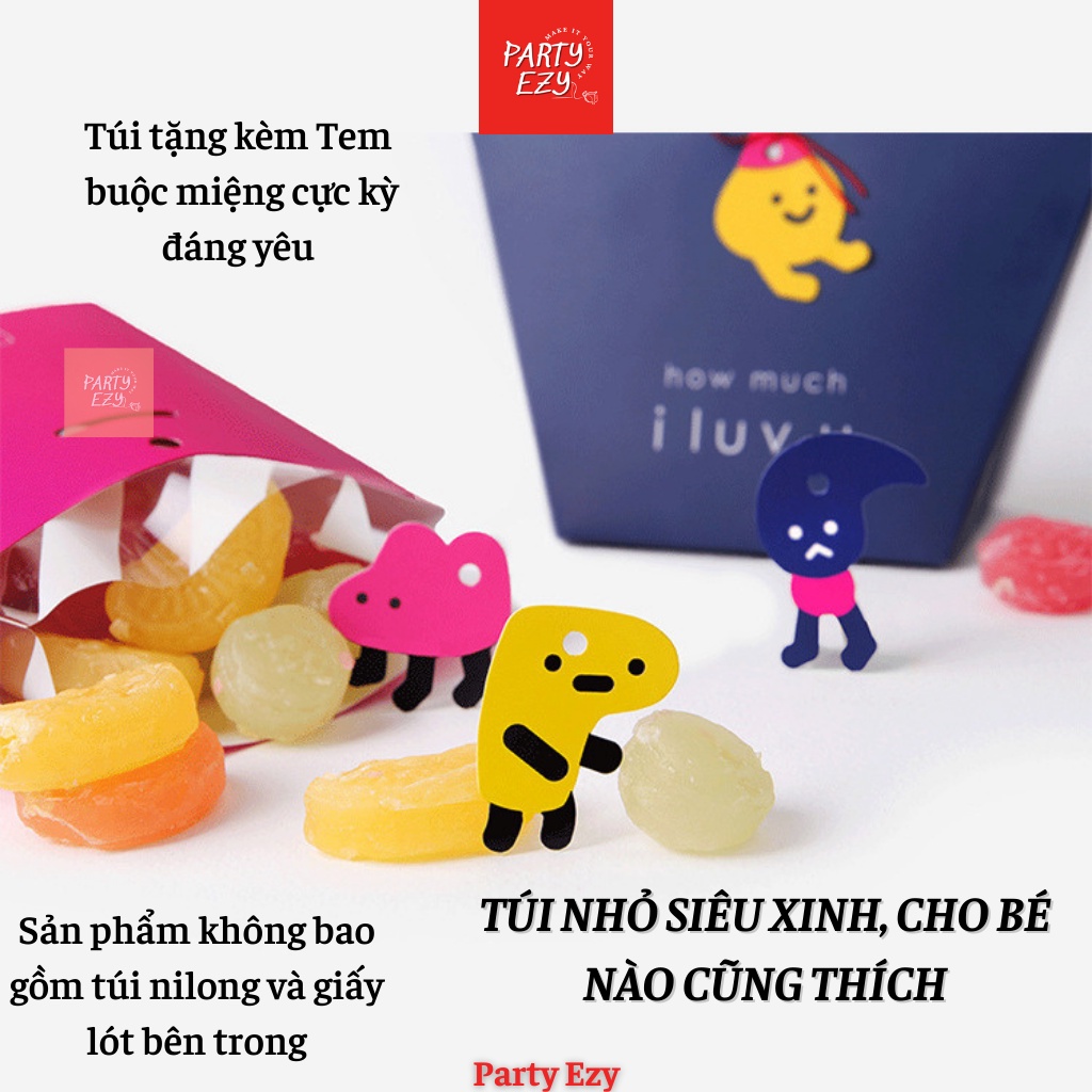 TÚI GIẤY MINI ĐỰNG QUÀ, BÁNH,KẸO 4 MÀU XINH XẮN