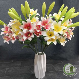 Hoa ly màu vàng - hoa giả cao cấp