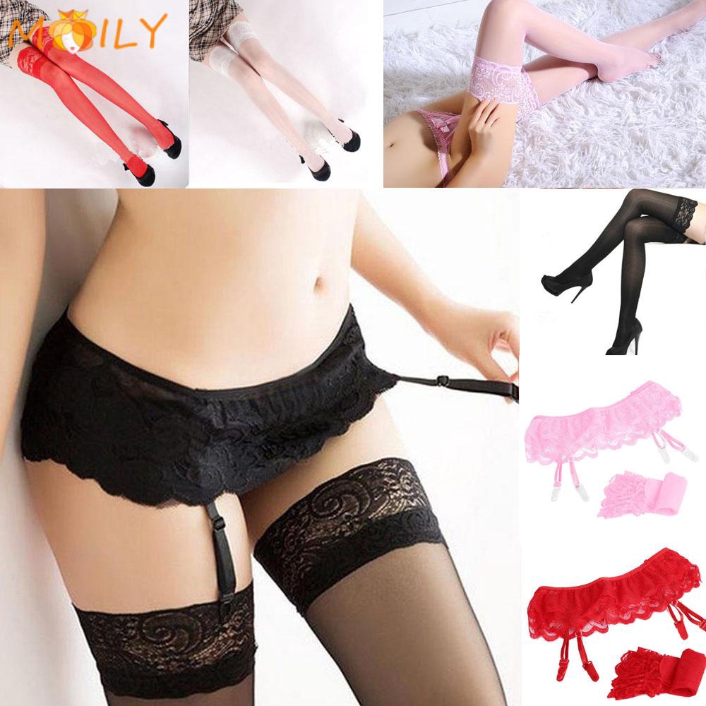 Set vớ cao và dây nịt Garter quyến rũ cho nữ