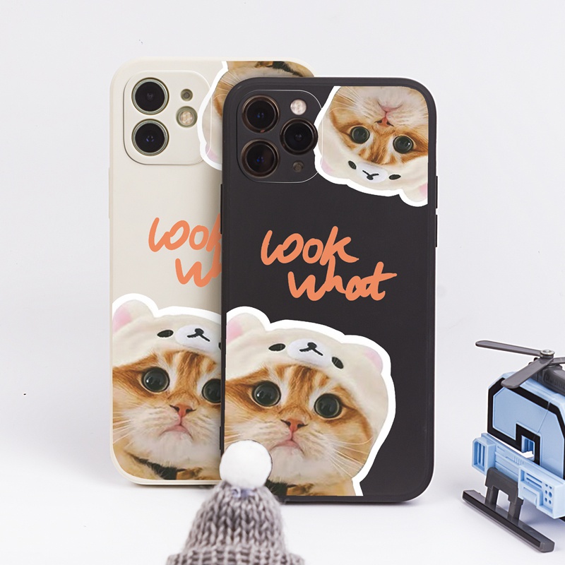 Ốp lưng iphone Ốp điện thoại Silicon mềm hình mèo đáng yêu thích hợp cho iPhone 11Pro Max 13 12 11 Mini Pro X XR XS Max 7 8 Plus