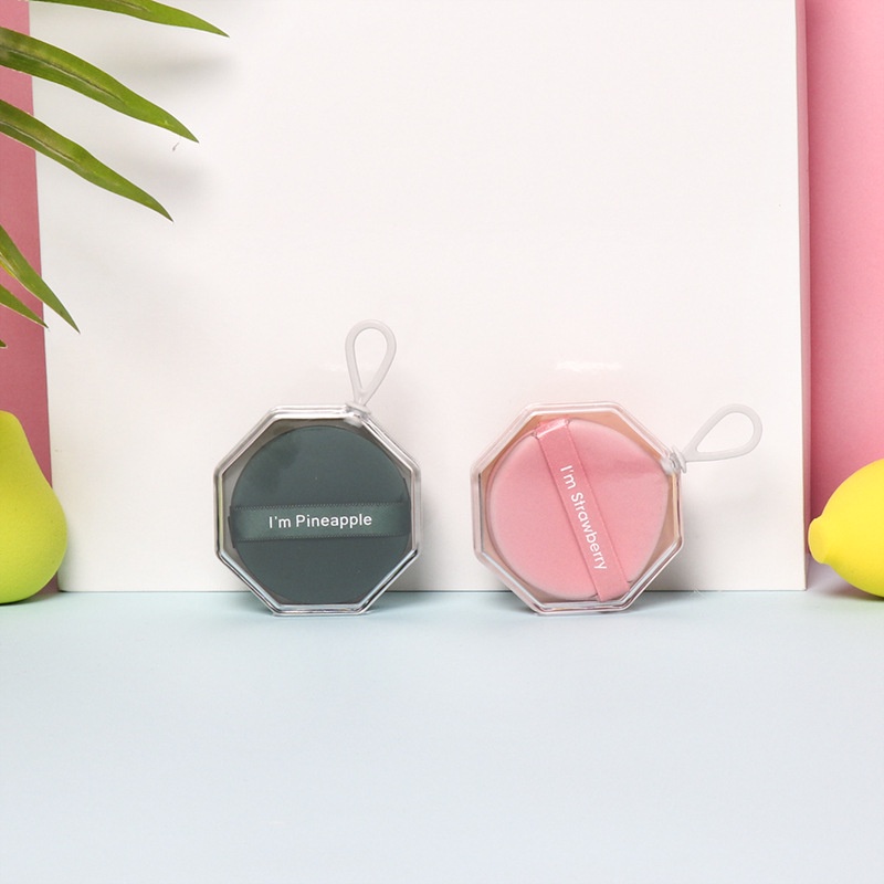 Mút Trang Điểm Ướt Và Khô Thiết Kế Hình Bánh Dứa Độc Đáo