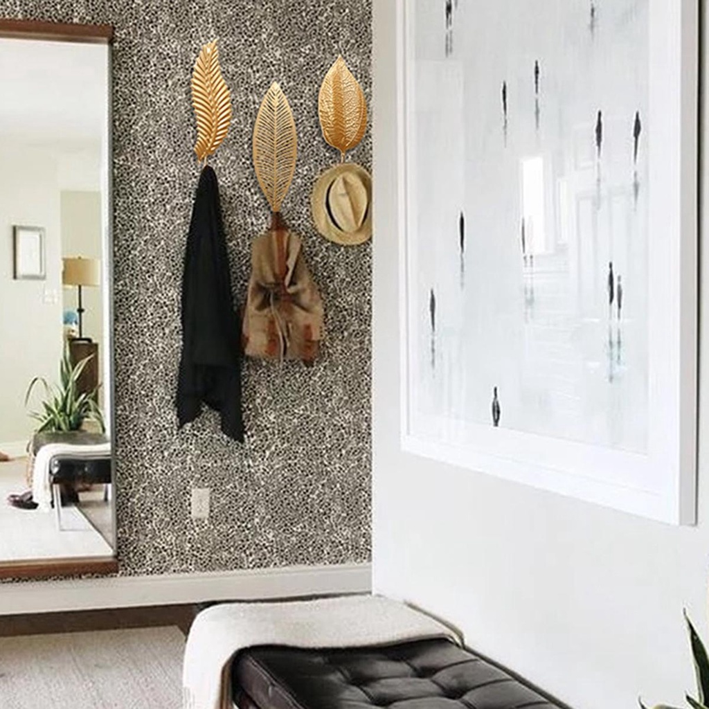 Giá Sắt Treo Tường Tiết Kiệm Không Gian Phong Cách Bắc Âu|Móc Treo Đồ Hình Chiếc Lá Đa Năng